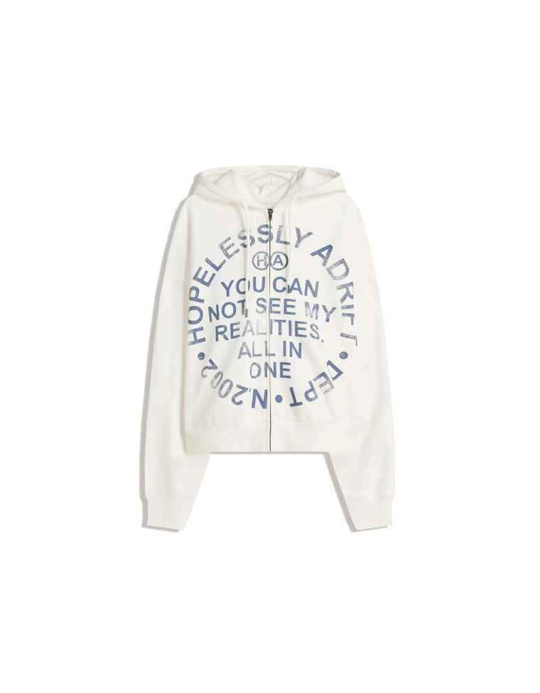 Толстовка на молнии с принтом