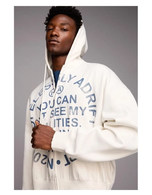 Толстовка на молнии с принтом- Заказать в России