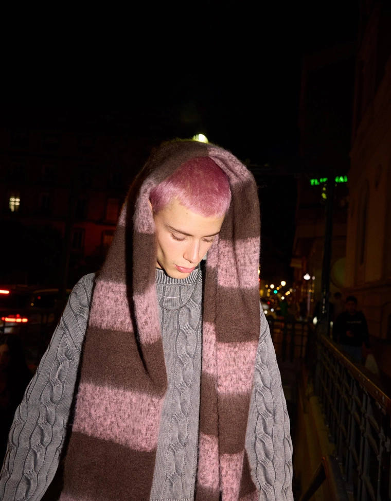 Шарф в полоску