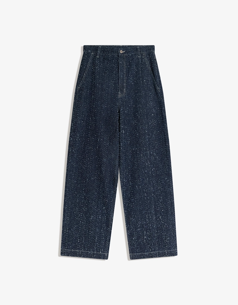 Джинсы свободного кроя с вышивкой