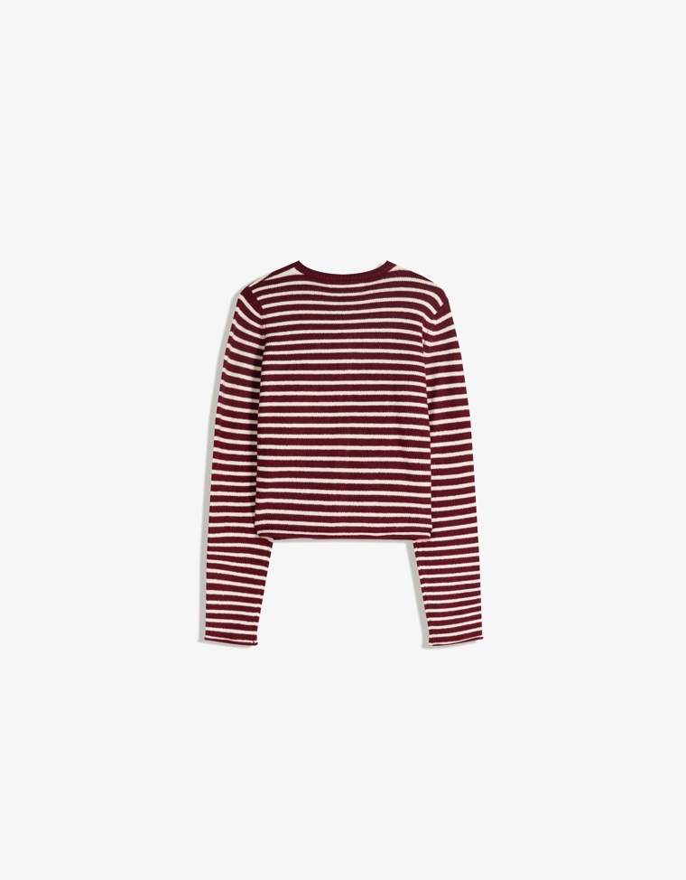 Трикотажный кардиган в полоску