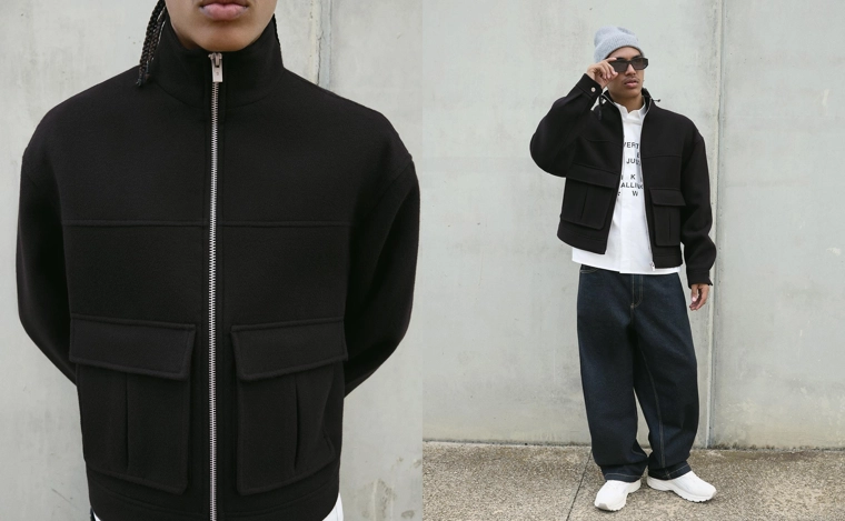 Куртка из фетра на молнии