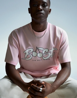 Футболка с короткими рукавами и принтом- Заказать в России