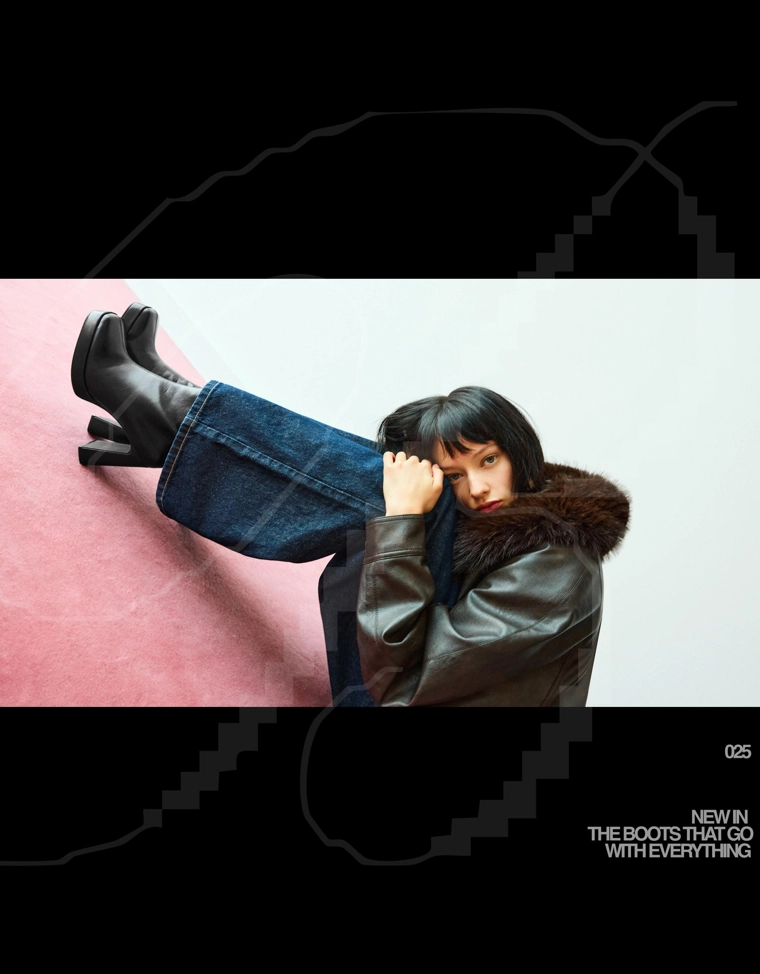 Platform high-heel ankle boots