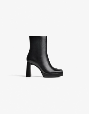 PLATFORM HIGH-HEEL ANKLE BOOTS- Заказать в России
