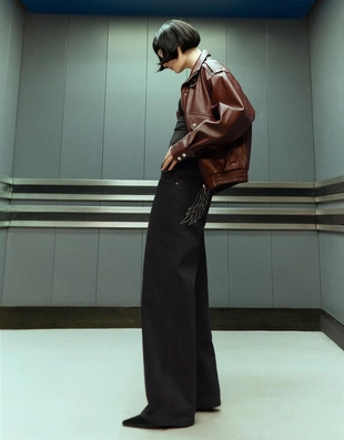 Купить Bershka Прямые брюки с низкой посадкой и стразами