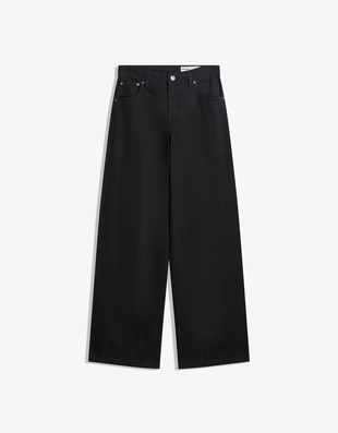 Black | 5138/335/800 - Bershka Прямые брюки с низкой посадкой и стразами