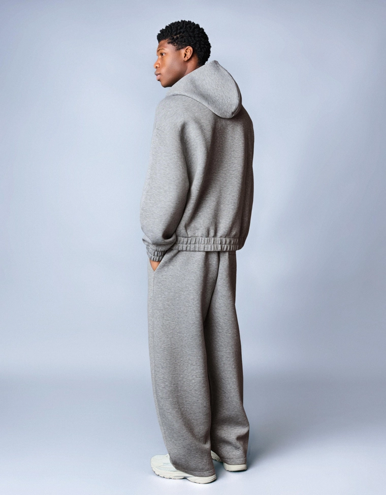 Худи на молнии с капюшоном, с эффектом плотной синтетической ткани