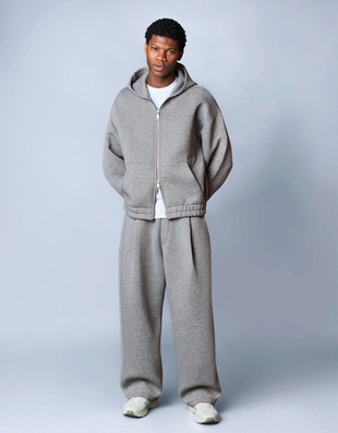 Худи на молнии с капюшоном, с эффектом плотной синтетической ткани- Заказать в России