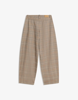 Brown | 5154/741/700 - Bershka Брюки BARREL в клетку