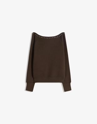 Асимметричный свитшот с заклепками- Заказать в России