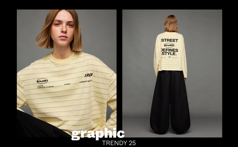 Футболка оверсайз с длинными рукавами и принтом