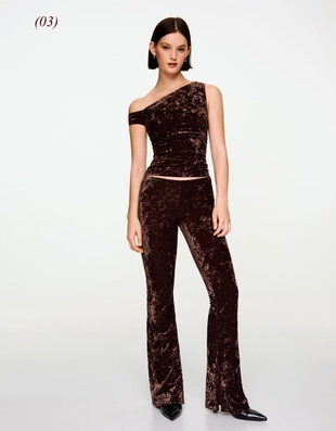 Расклешенные брюки из бархата- Заказать в России