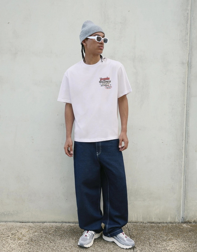 Футболка с короткими рукавами и принтом