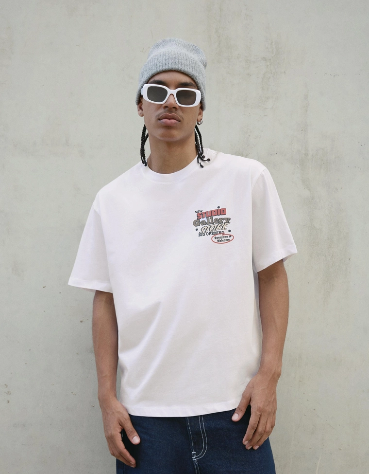 Футболка с короткими рукавами и принтом