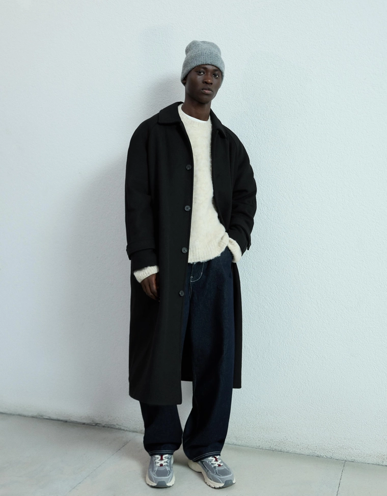 Длинное пальто из сукна