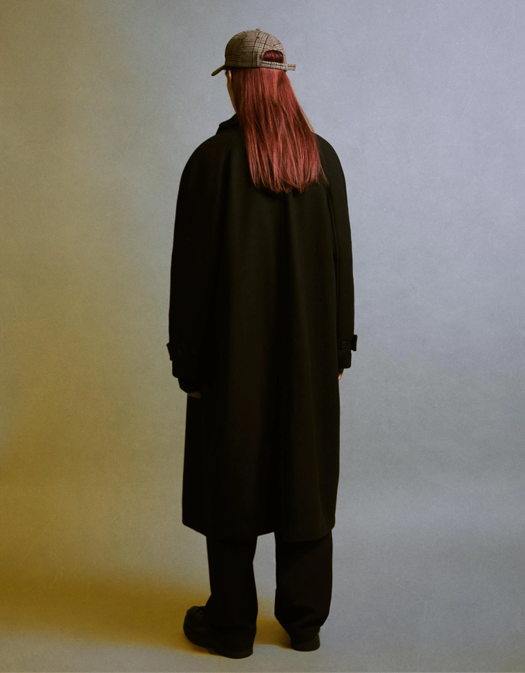 Длинное пальто из сукна