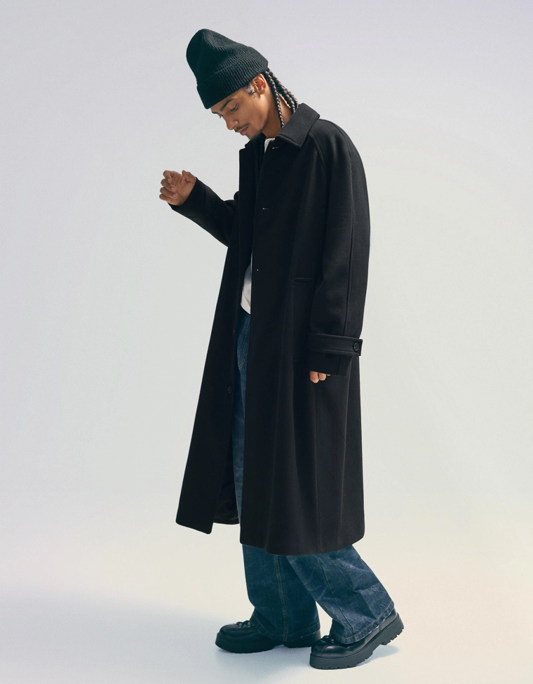 Длинное пальто из сукна