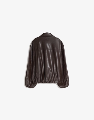 Куртка-бомбер из искусственной кожи- Заказать в России