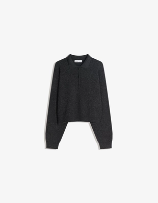 Свободный свитер с воротником поло- Заказать в России