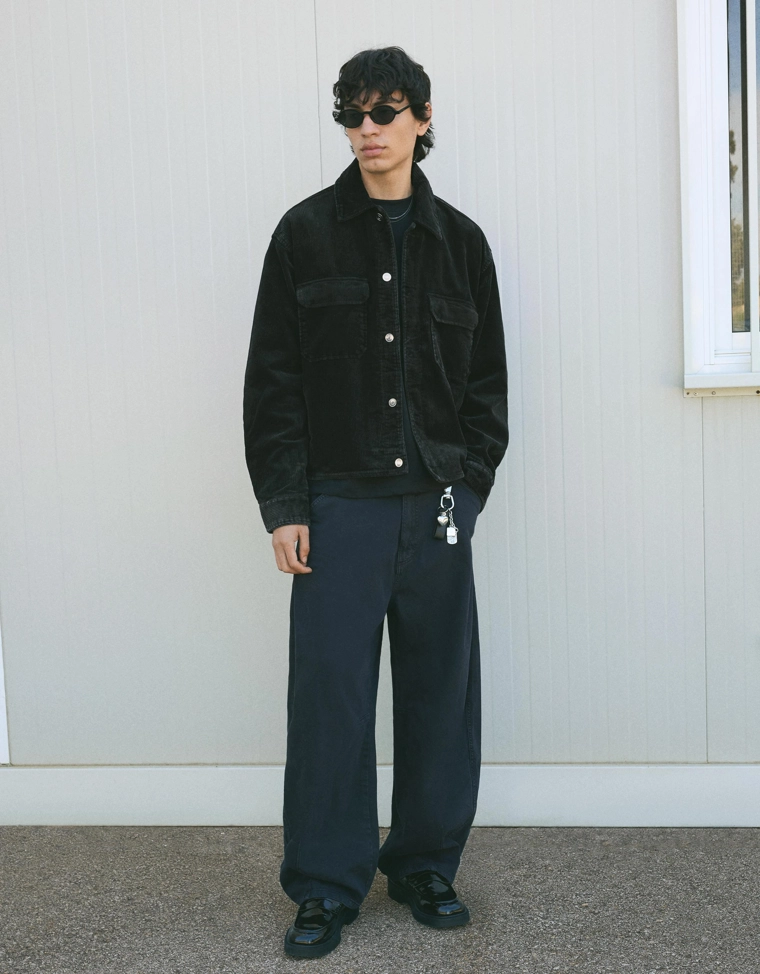 Вельветовая куртка геометрического кроя