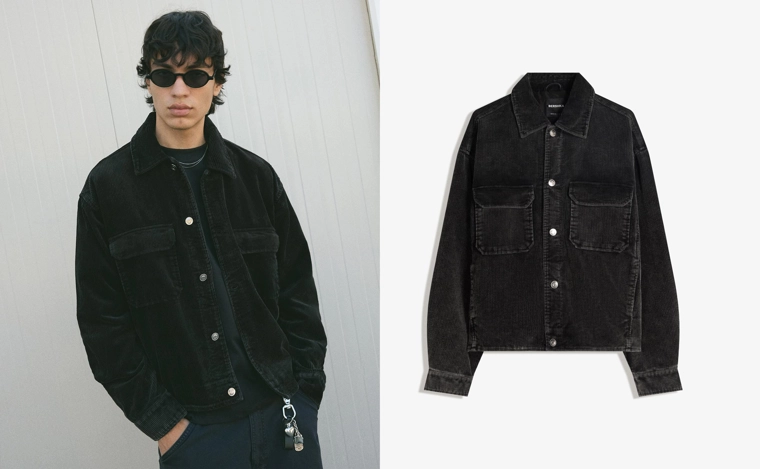 Вельветовая куртка геометрического кроя