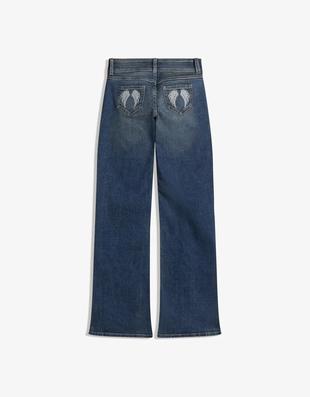 Купить Bershka Джинсы клеш с вышивкой и карманами