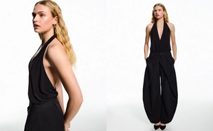 Боди с горловиной халтер и сборками- Заказать в России