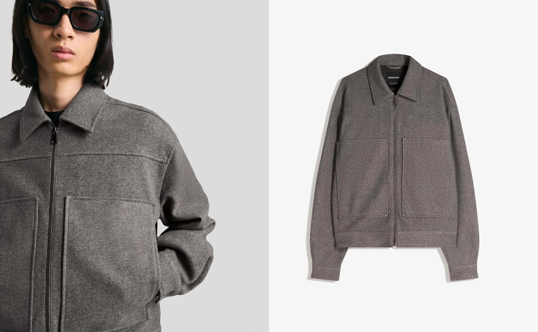 Куртка-рубашка свободного кроя на молнии