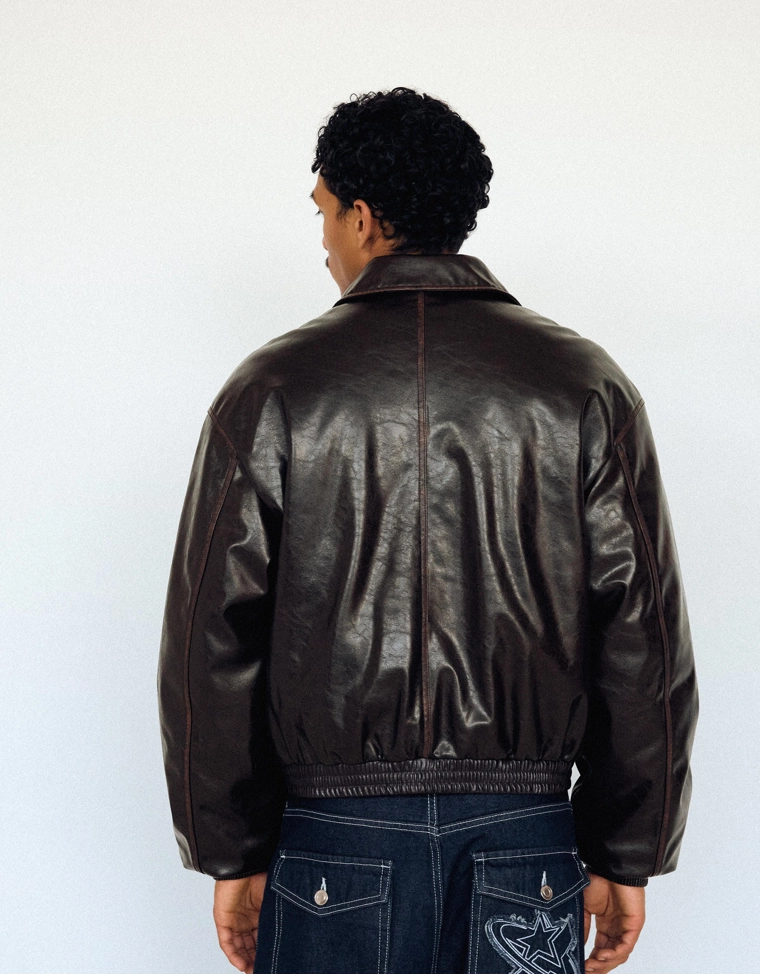 Куртка из искусственной кожи