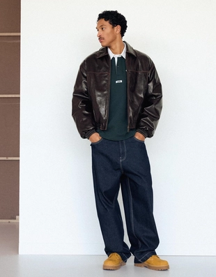 Куртка из искусственной кожи- Заказать в России