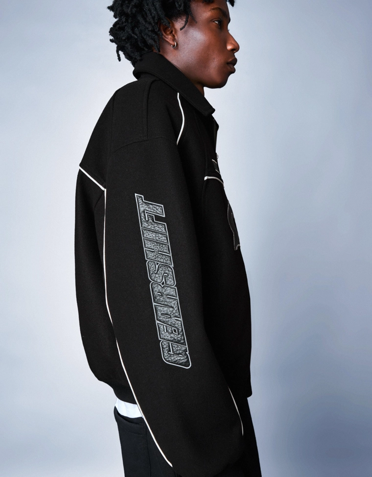 Куртка из фетра с аппликациями