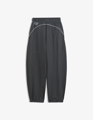 Брюки-бананы из ткани с принтом- Заказать в России