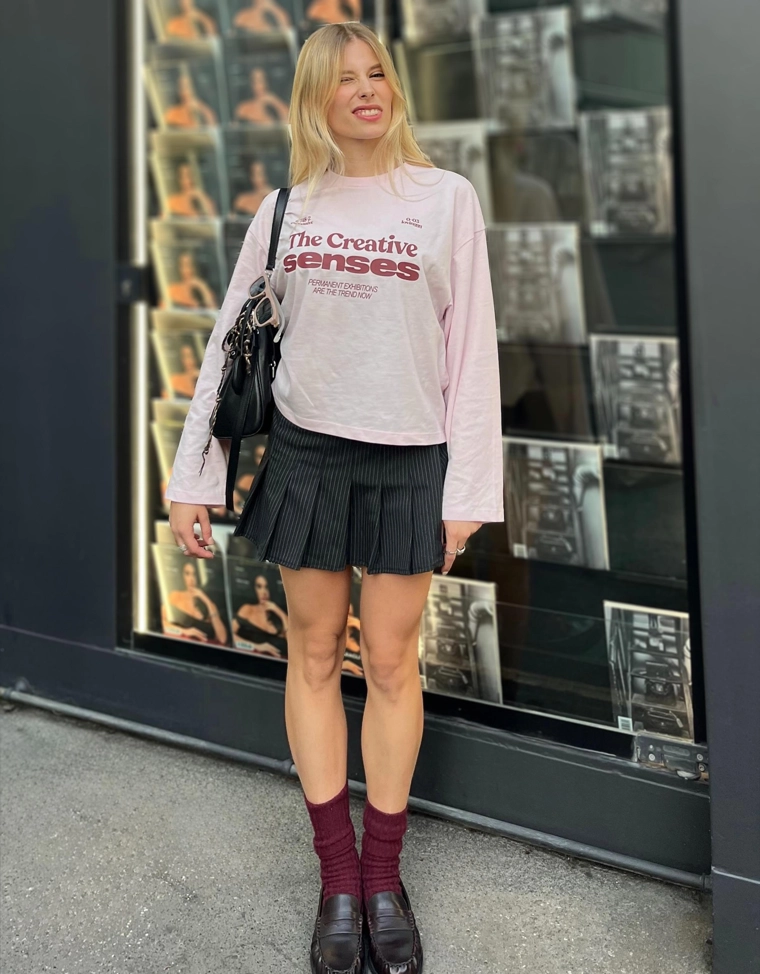 Мини-юбка в складку