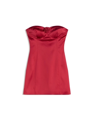 Мини-платье из сатина с цветочным принтом- Заказать в России