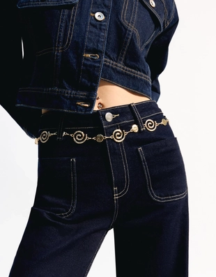 Ремень-цепочка с деталями «спираль»- Заказать в России