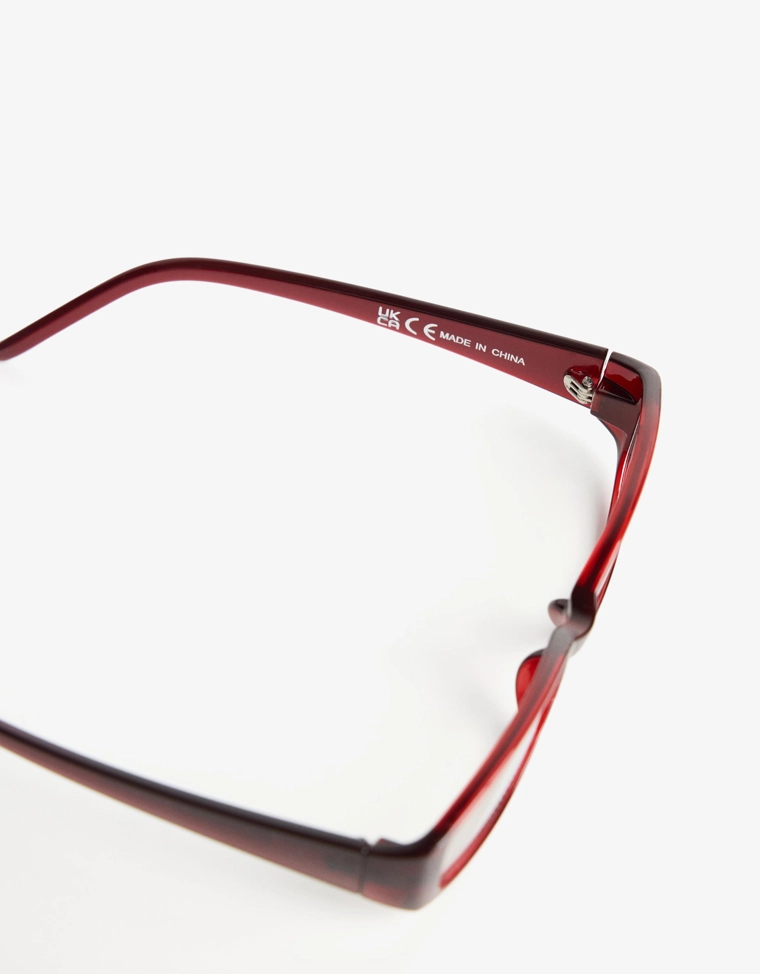 Прямоугольные очки из смолы с синим фильтром