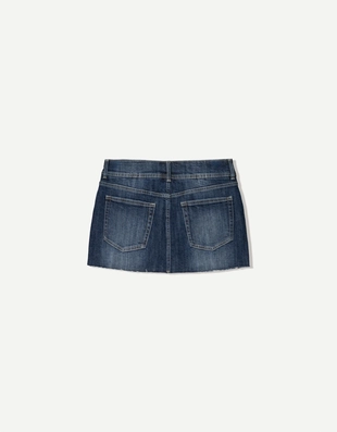 Джинсовая юбка-шорты мини- Заказать в России