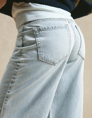 Джинсы с широкими штанинами- Заказать в России