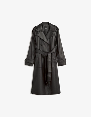 Тренч из искусственной кожи- Заказать в России