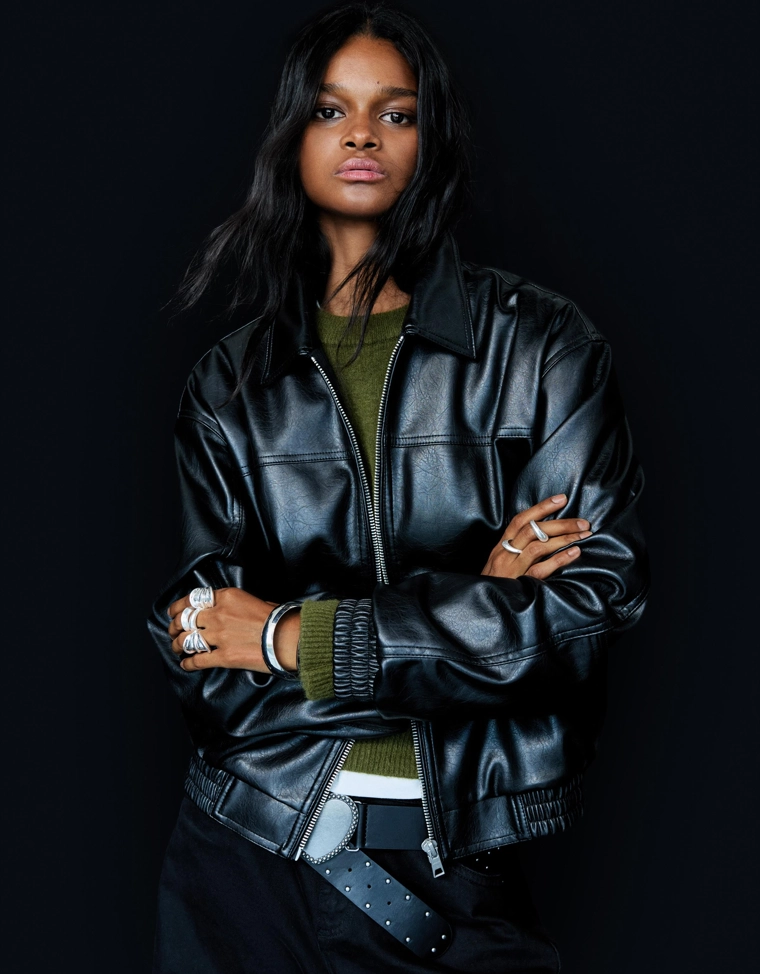 Куртка из искусственной кожи