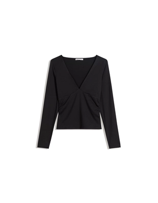 Футболка с длинными рукавами и сборкой- Заказать в России