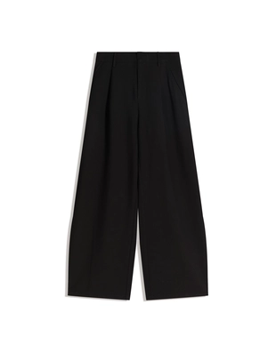 Брюки объемного кроя из двухслойной ткани- Заказать в России