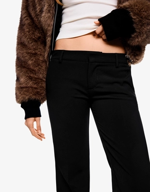 Расклешенные брюки с низкой посадкой- Заказать в России