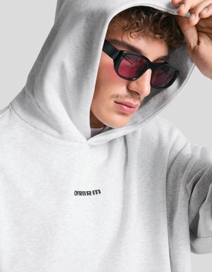 Худи геометрического кроя с принтом- Заказать в России