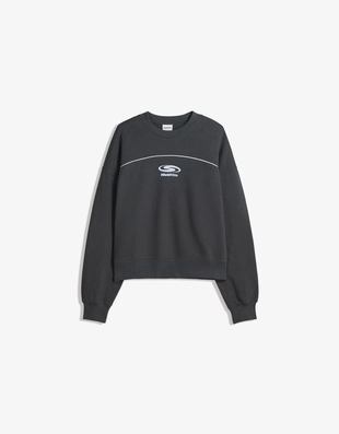 Худи геометрического кроя с принтом- Заказать в России