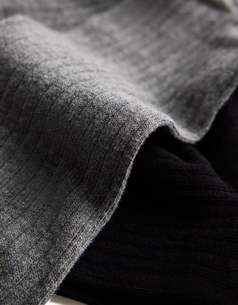 Набор из 2 пар носков в рубчик