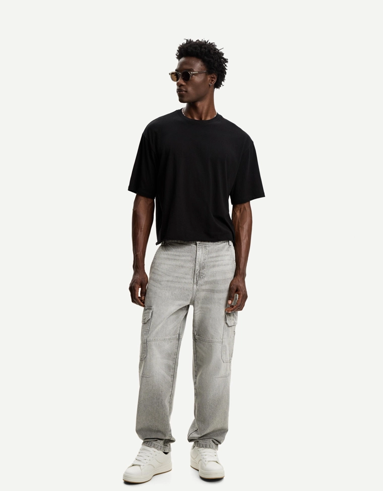 Джинсы карго свободного кроя