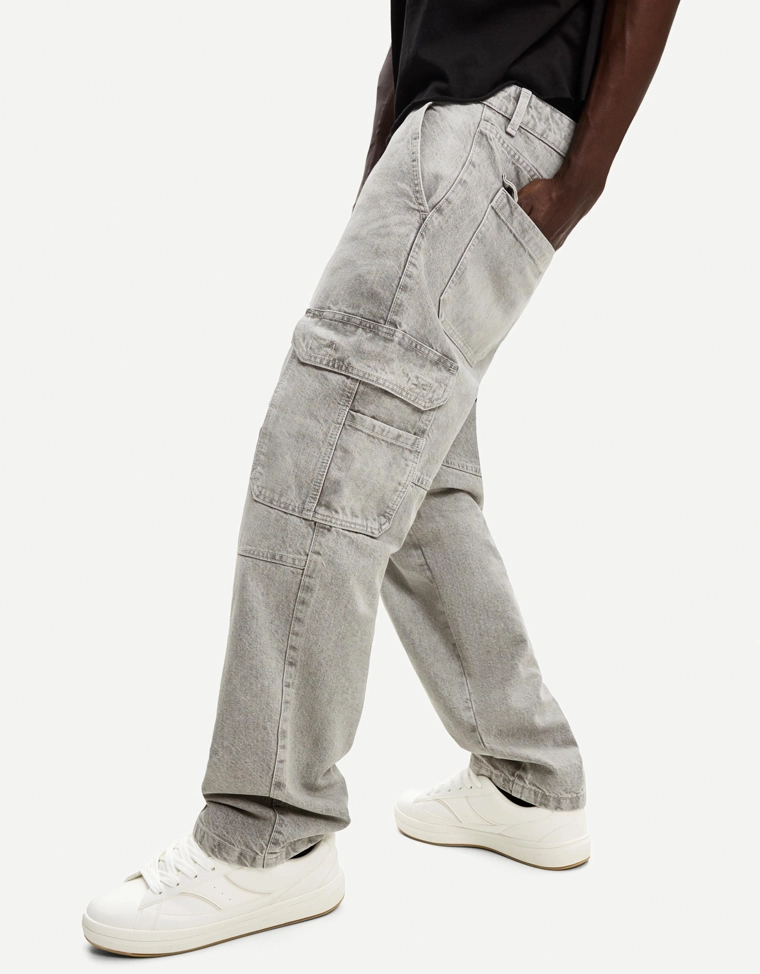 Джинсы карго свободного кроя