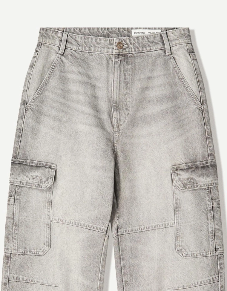 Джинсы карго свободного кроя